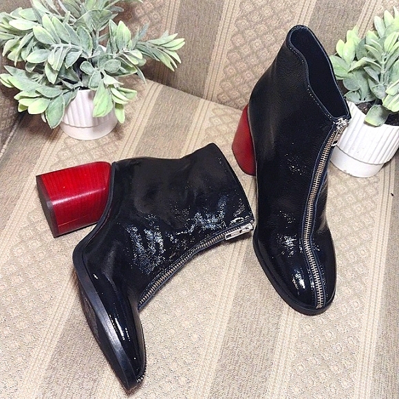 Linea Azzurra Vera Pella Parent Leather Zip Up Ankle Bootie - Picture 16 of 16